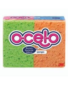 ocelo Cellulose Sponges, Assorted Colors, Pack Of 6