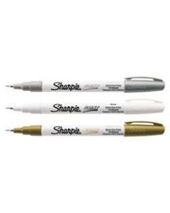 Sharpie Oil-Based Paint Marker, Extra-Fine Point, White Barrel, White Ink