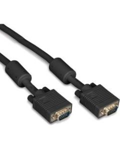 Black Box VGA Video Cable Ferrite Core - Male/Male, Black, 50-ft. (15.2-m) - 50 ft VGA Video Cable for Video Device, Monitor, PC - First End: 1 x HD-15 Male VGA - Second End: 1 x HD-15 Male VGA - Shielding - Plenum, CL2, CMP, CSA FT4 - 28 AWG - Black