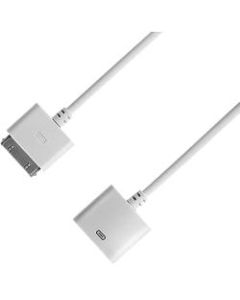 4XEM 30-Pin Dock Extension Cable (17 Core) for iPhone/iPad/iPod - Proprietary for iPhone, iPod, iPad - 3 ft - 1 x Male Proprietary Connector - 1 x Female Proprietary Connector - White