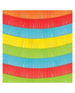 Amscan Cinco de Mayo Deluxe Fringe 9-Piece Scene Setter Set, 60in x 30in, Multicolor