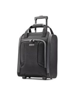 American Tourister 4 KIX Rolling Tote, 16 1/2inH x 13 13/16inW x 8inD, Black/Gray
