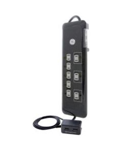 GE UltraPro 8-Outlet Surge Protector, 4ft Cord, Black, 34117