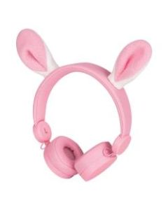 Ativa Kids On-Ear Wired Animal Headphones With On-Cord Microphone, Rabbit