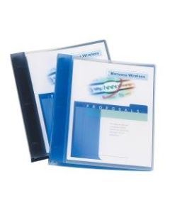 Avery Flexible View Binders With Round Rings, 1in Rings, Blue, Case Of 12 Binders