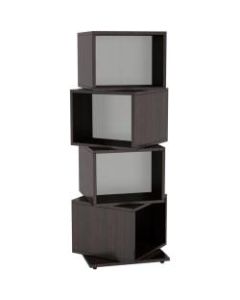 Atlantic Rotating Cube 216 Disc Media Tower In Espresso - 216 x CD, 144 x DVD, 168 x Blu-ray - 4 Compartment(s) - Compartment Size 8in x 11.50in x 5.75in - 46.9in Height x 11.7in Width11.5in Length - Floor - Rubber Feet, Durable, Sturdy, Swivel - Wood, St