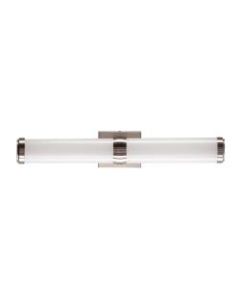 Southern Enterprises Clarkson Indoor LED Wall Sconce, 28-1/4inW, White Shade/Chrome Base