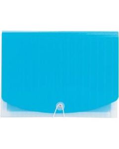 Smead Letter Expanding File - 8 1/2in x 11in - 12 Pocket(s) - 12 Divider(s) - Polypropylene - Multi-colored, Teal, Clear - 1 Each