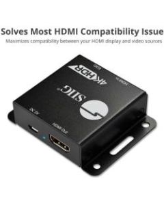 SIIG HDMI 2.0 EDID Emulator - Functions: Video Emulation - USB - Wall Mountable - TAA Compliant