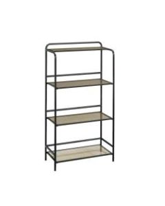 Sauder Boulevard Cafe Open Silhouette 4-Shelf Bookcase, Amber/Black