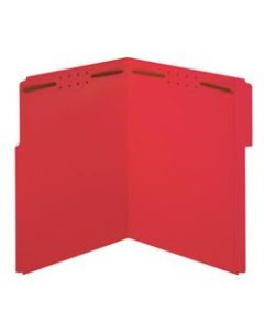 Office Depot Brand Color Fastener File Folders, Letter Size (8-1/2in x 11in), 2in Expansion, Red, Box Of 50