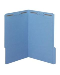 Office Depot Brand Color Fastener File Folders, Legal Size (8-1/2in x 14in), 2in Expansion, Blue, Box Of 50