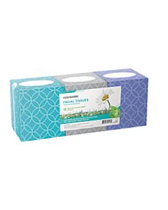 Highmark 2-Ply Facial Tissue, 100% Recycled, White, 85 Tissues Per Box, Pack Of 3 Boxes