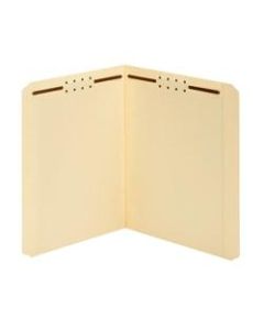 Office Depot Brand Manila Fastener Folders, 2 Fasteners, Straight Cut, Letter Size, Box of 50 Folders