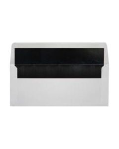 LUX #10 Foil-Lined Square-Flap Envelopes, Gummed Seal, White/Black, Pack Of 1,000
