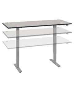 Move 40 Series by Bush Business Furniture 72inW Electric Height-Adjustable Standing Desk, White Spectrum/Cool Gray Metallic, Standard Delivery