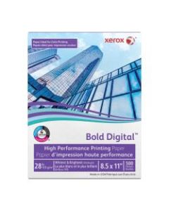 Xerox Bold Digital Printing Paper, Letter Size (8 1/2in x 11in), 100 (U.S.) Brightness, 28 Lb, FSC Certified, Ream Of 500 sheets