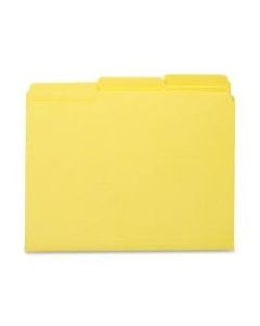 Smead 1/3-Cut Interior Folders, Letter Size, Yellow, Box Of 100