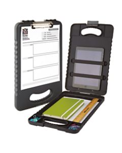 Office Depot Brand Form Holder Storage Clipboard Box, 15inH x 13inW x 2inD, Charcoal