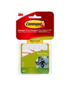 Command Small Poster Strips, Damage-Free, Pack of 24 Pairs of Strips