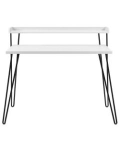 Ameriwood Home Haven Retro Desk With Riser, White
