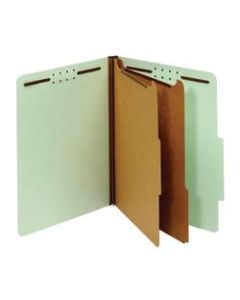 Office Depot Brand Pressboard Classification Folders With Fasteners, Letter Size (8-1/2in x 11in), 2-1/2in Expansion, 100% Recycled, Green, Box Of 10