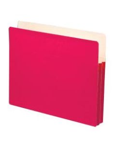 Smead Color File Pockets, Letter Size, 1 3/4in Expansion, 9 1/2in x 11 3/4in, Red