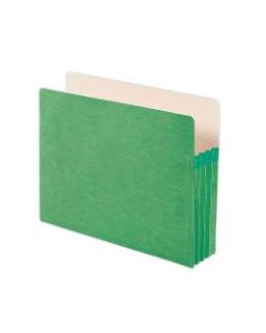 Smead Color File Pockets, Letter Size, 3 1/2in Expansion, 9 1/2in x 11 3/4in, Green