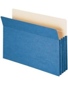 Smead File Pocket Expanding Color Pockets, 3 1/2in Expansion, Legal Size, Blue