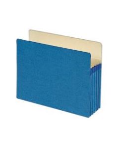 Smead Color File Pockets, Letter Size, 5 1/4in Expansion, 9 1/2in x 11 3/4in, Blue
