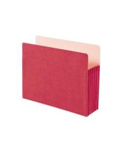 Smead Color File Pockets, Letter Size, 5 1/4in Expansion, 9 1/2in x 11 3/4in, Red