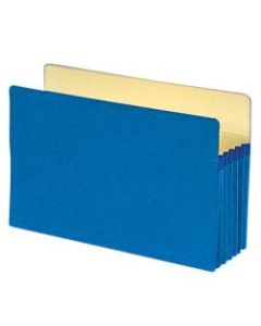 Smead Color File Pockets, 5 1/4in Expansion, 9 1/2in x 14 3/4in, Blue
