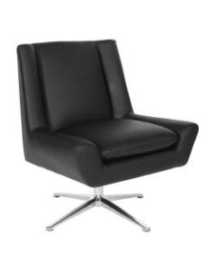 Office Star Faux Leather Guest Chair, Black