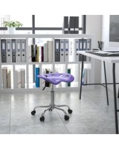 Flash Furniture Vibrant Tractor Seat Stool, Violet/Chrome