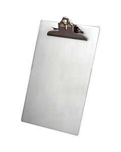 Saunders Aluminum Round Corner Clipboards - 1in Clip Capacity - 8 1/2in x 14in - Clamp - Aluminum - Silver - 1 Each