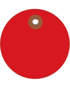 Office Depot Brand Plastic Circle Tags, 3in, Red, Pack Of 100