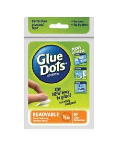 Removable Glue Dots, Clear, Pack Of 60