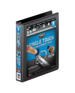 Wilson Jones Ultra-Duty View 3-Ring Binder, 1in D-Rings, 39% Recycled, Black