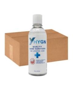 HYGN Fragrance-Free Hand Sanitizer, 12.6 Oz, Case Of 30 Bottles