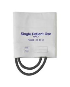 MABIS Single-Use Adult 2-Tube Blood Pressure Cuffs, Pack Of 5