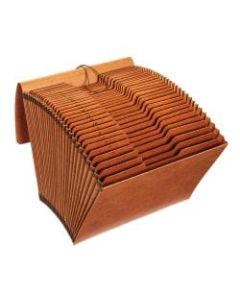 Office Depot Brand Paper Heavy-Duty File, 31 Pocket, Expansion 2in, 8 1/2in x 11in, Letter, 41 % Recycled, Brown, Pack of 1