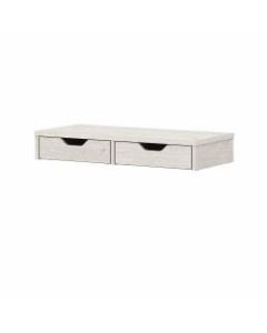 Bush Furniture Yorktown Desktop Organizer With Drawers, Linen White Oak, Standard Delivery