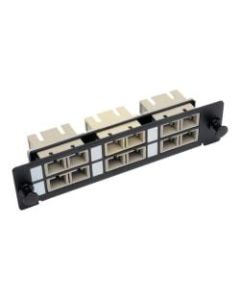 Tripp Lite Toolless Pass-Through Fiber Patch Panel MMF/SMF 6 SC Connectors - 6 Port(s) - 6 x Duplex - Black - Wall Mountable