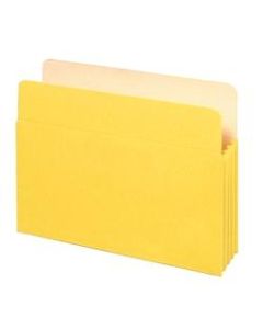 Office Depot Brand Color File Pockets, 3 1/2in Expansion, 8 1/2in x 11in, Letter Size, Yellow