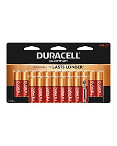 Duracell Quantum AA Alkaline Batteries, Pack Of 20