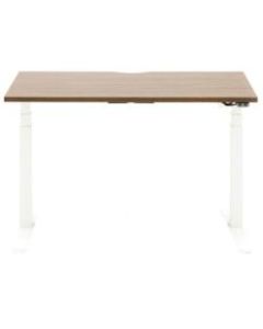 Allermuir Slide Electric Height-Adjustable Standing Desk, 29inH x 48inW x 30inD, Walnut/White