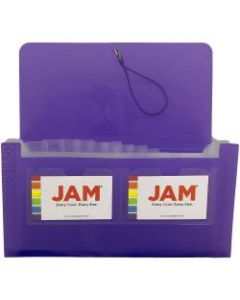 JAM Paper Expanding File, 3in Expansion, 5in x 8in, Purple