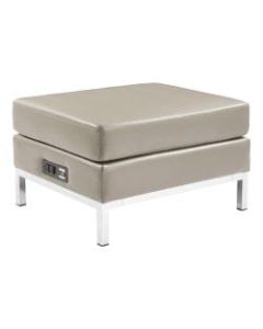 Office Star Avenue Six Wall Street Charging Ottoman, Smoke