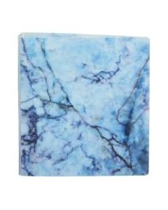 Office Depot Brand EverBind View 3-Ring Binder, 1 1/2in D-Rings, Blue Marble