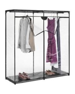 Whitmor Garment Rack - 64in Height x 60in Width x 19.5in Depth - Zippered, Durable - Clear - Plastic, Polypropylene, Steel